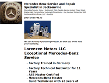 Tablet Screenshot of lorenzenmotors.com